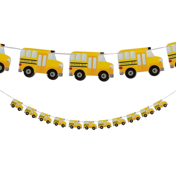 School Bus Tissue Garland, Party Decor, Party, 1 Pieces