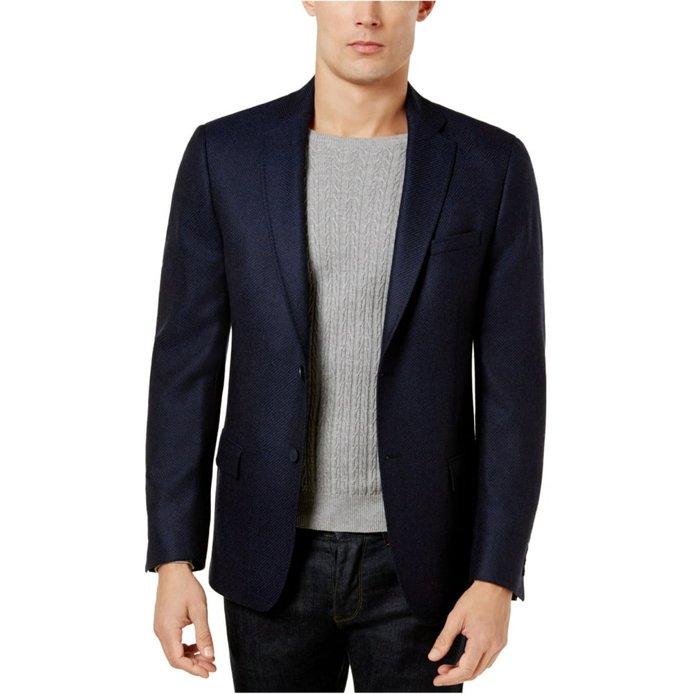 Calvin Klein Calvin Klein Mens Soft Two Button Blazer Jacket, Blue
