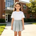 thumbnail image 2 of Tfken Daily Wear Soft Skirts Girls Trendy Holiday Casual Tulle Skirt With Lined Shorts Flowy Fashion Child Breathable Clothes Size 3-4 Years, 2 of 7