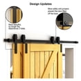 thumbnail image 4 of 5/5.5/6/6.6FT Bypass Sliding Barn Door Hardware Track Kit, J Shape Hanger Set, For Double Wooden Doors Use, Single Track
--------
,Long Lasting, 4 of 6
