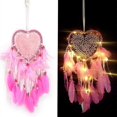 thumbnail image 1 of Feather Dream Catcher, Feather Dream Catcher With Led Light, Heart Shape, Handmade Exquisite Feather, 1 of 4