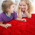 thumbnail image 3 of Arogan Super Soft Fluffy Area Rug For Living Room, Shaggy Carpet For Bedroom Nursery Room,6'x9',Red, 3 of 7