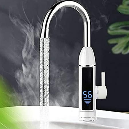 

WOXINDA Heater Water Electric Water Instantaneous Displ Temperature LED Sink Fitting Faucets