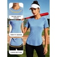thumbnail image 4 of NELEUS Womens Workout Tops for Activewear Athletic Gym Tee Casual Tops Loose Fit Quick Dry Crew Neck,Sea Blue,US Size L, 4 of 11