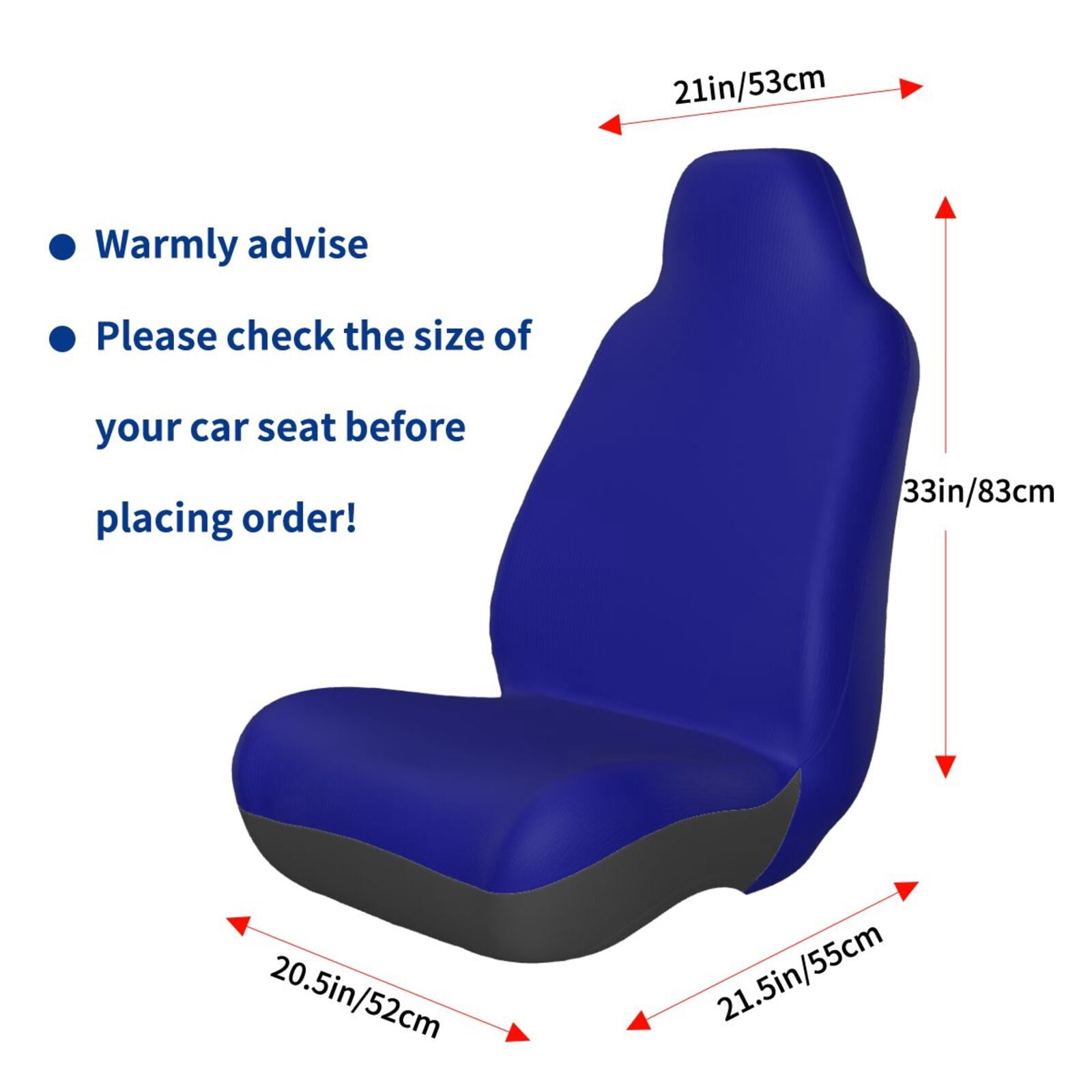 Naloa Navy Car Seat Covers Universal Front Seat Coves for Car Accessories ,Padded Car Covers for Automotive, SUV, Truck, and Van