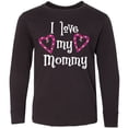 thumbnail image 3 of Inktastic I Love my Mommy- hearts Long Sleeve Youth T-Shirt, 3 of 5