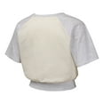 thumbnail image 3 of Girls Youth  Cream New York Yankees Curve Ball Fashion Raglan T-Shirt, 3 of 3