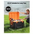 thumbnail image 2 of Portable Cooler 63 QT, Hard Cooler with Ice Retention, Heavy Duty Handle, 2 of 9