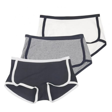 

3Pcs Womens Soft Panties Soft Hipster Panties Colorblock Ladies Full Coverage Briefs