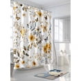 thumbnail image 3 of Shower Curtains Watercolor Flowers Bath Curtain Butterfly Waterproof Bathroom Shower Curtain Set with Hooks Decoration 72 x 84 Inches, 3 of 7