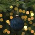 thumbnail image 2 of Northlight Shiny Glass Christmas Ball Ornament - 4" - Midnight Blue, 2 of 5