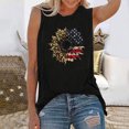 thumbnail image 2 of OAVQHLG3B 4th of July Outfits for Women American Flag T Shirt O-Neck Sleeveless Patriotic Shirts Flag Print Tank Tops Shirts, 2 of 4