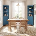 thumbnail image 6 of Costway 68" Tall Corner Bathroom Cabinet with Fluted Doors, Modern Bathroom Floor Storage Cabinet Blue, 6 of 10