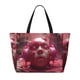 thumbnail image 2 of Fotbe Surreal Pink Headphones Bolsa de Viaje para Playa - Resistente al Agua, Bolsa Tote de Gran Capacidad y Ligera con 7 Bolsillos para Mujeres y Hombres, 2 of 7