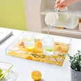 thumbnail image 6 of WOBOGO Acrylic Serving Trays 15.7x11.8 Inch Spill Proof Clear Decorative Organizer with Handle Orange Butterfly, 6 of 7
