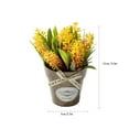 thumbnail image 2 of Artificial Plants Potted Fake Grass Home Office Desktop Decor Mini Faux Green Bonsai, 2 of 3