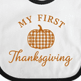 thumbnail image 4 of Inktastic My First Thanksgiving Plaid Pumpkin Boys or Girls Baby Bib, 4 of 4