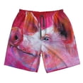 thumbnail image 4 of Bixox Men's Pink Pig printing Casual Classic Fit Short Summer Beach Shorts, 4 of 6