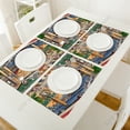 thumbnail image 4 of 4/6pcs Set Table Mats Retro Poster Printed Table Napkin Kitchen Accessories Home Party rative Placemats, 4 of 7