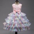 thumbnail image 2 of ANINEO Little Girl Rainbow Tutu Dress Tulle Birthday Pageant Flower Ruffle Party Wedding formal Princess Ball Gown 2-12 Years, 2 of 5