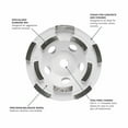 thumbnail image 2 of Bosch 4 1/2In Double Row Segmented Diamond Cup Wheel, 2 of 8