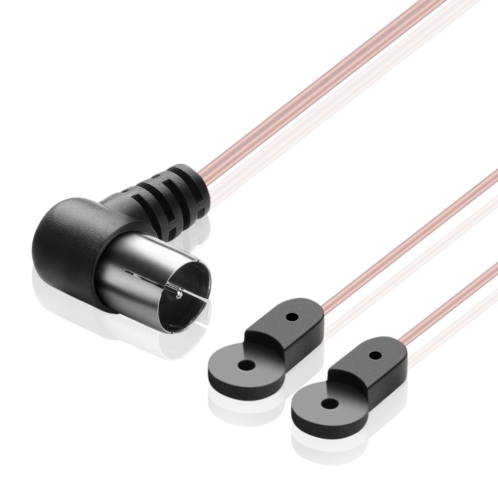 FM Indoor T Antenna 75 Ohm for Radio Stereo Receiver (6 Ft) Dipole