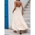 thumbnail image 6 of Women'S Summer Maxi Dresses Halter V Neck Beach Dresses for Women A-Line Casual Dress for Vacation Color L, 6 of 9