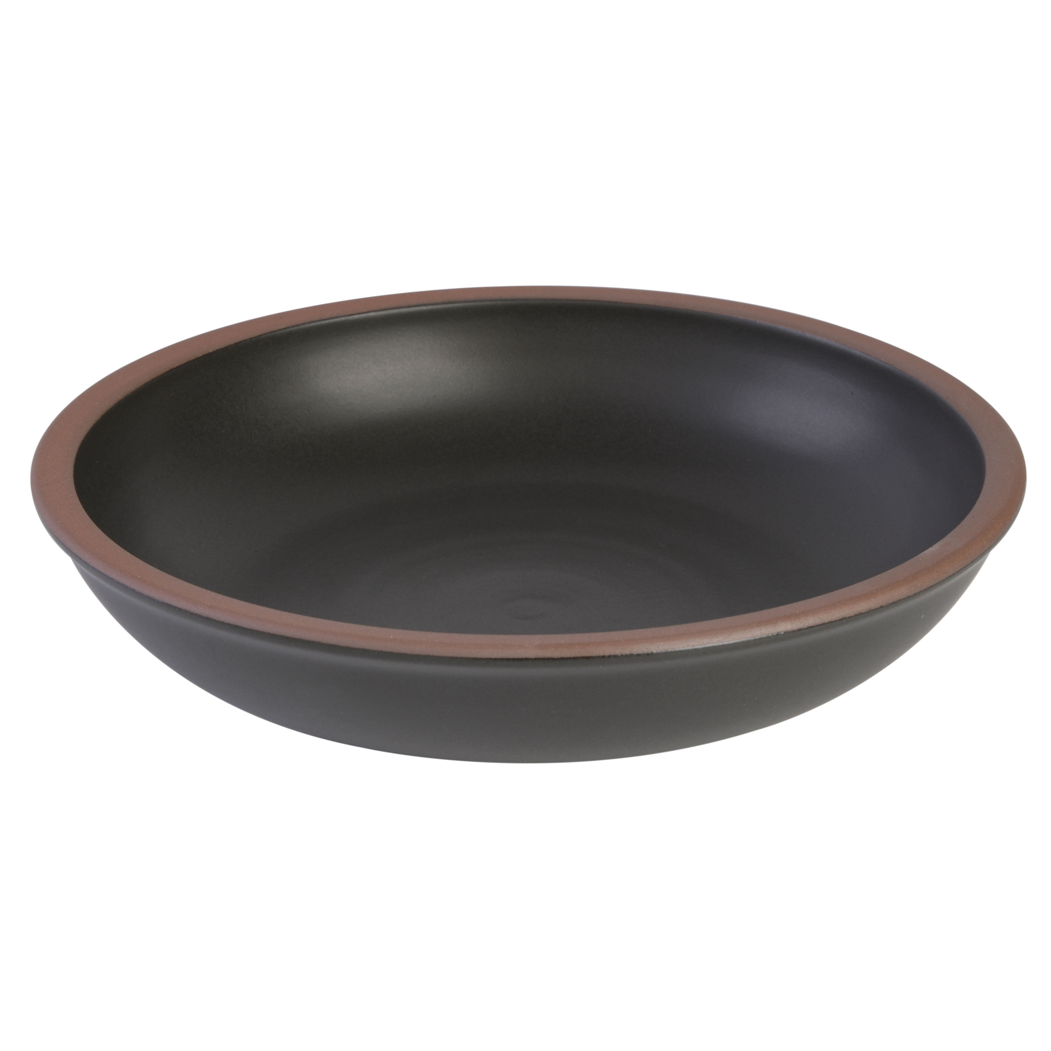 Gibson Soho Lounge Lagos 16 Piece Double Bowl Dinnerware Set, Black