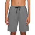 thumbnail image 2 of Yaoyar Men's Drawstring Elastic Waist Pocket Running Shorts Quick Dry Breathable Lightweight Athletic Sweatpants Sports Gym Shorts, 2 of 7