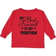 thumbnail image 3 of Inktastic My Best Friend is My Pawpaw with Hearts Boys or Girls Long Sleeve Toddler T-Shirt, 3 of 5