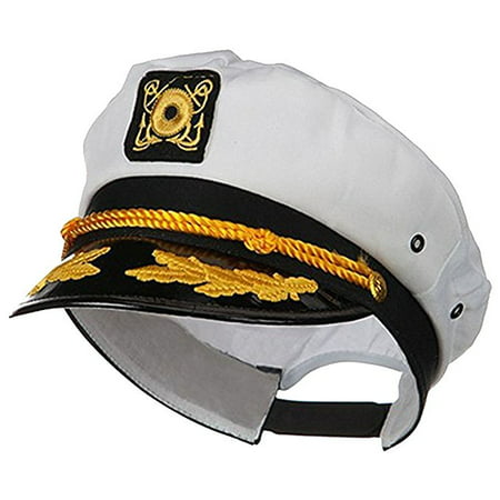 Sailor Ship Yacht Boat Captain Hat Navy Marines Admiral Cap Hat White Gold 23400