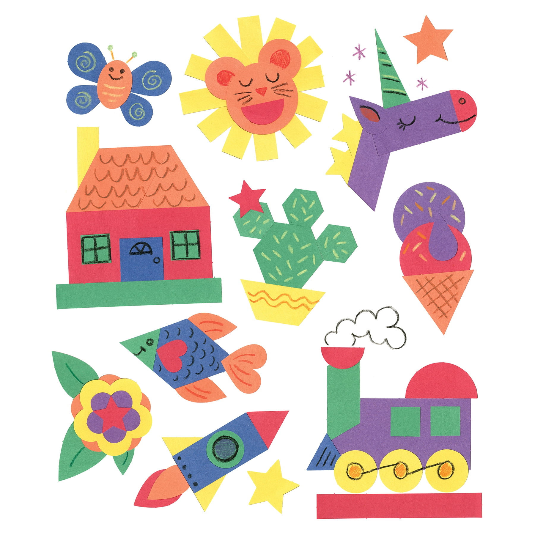 Crayola Construction Paper Shapes, 48 Perforated Sheets Per Pack, 3 Packs