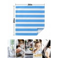 thumbnail image 4 of Blue Striped Cloth Napkins Set of 4 Reusable Dinner Napkins, Modern Simple Monochrome Geometric White Cocktail Napkin Washable Table Napkins for Wedding/Holiday Party/Baby Shower 20"x20", 4 of 7
