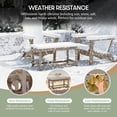 thumbnail image 4 of WestinTrends Malibu Patio Outdoor Coffee Table – 35" All-Weather Poly Lumber Adirondack Porch Table, Weathered Wood, 4 of 15