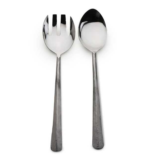 Ensemble de Service à Salade en Acier 2 Pcs Design Ridge