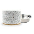 thumbnail image 6 of Pet Junkie Elevated Large Terrazzo Food & Water Bowl with Stainless Steel Inner Dish for Dogs, White, 6 of 6