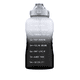 thumbnail image 1 of Botella Deportiva Malubero 2200ml Con Marcador De Tiempo Negro Degradado Botella de agua saludable, 1 of 3