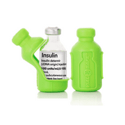 Insulin Vial Protector Case by Vial Safe, Short 10mL Size, Light Green, 2-Pack