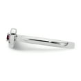 thumbnail image 3 of Stackable Expressions Sterling Silver Rhodolite Garnet Heart Ring, 3 of 7