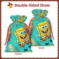 thumbnail image 2 of Zufioo SpongeBob SquarePants Print Christmas Drawstring Gift Bags, Holiday Party Packaging Bags, Suitable for Holiday Gift Decorations-Medium, 2 of 7