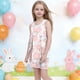 thumbnail image 5 of Vestido de Verano Informal Impreso sin Mangas para Niños 3-10T, Material Elástico Suave para Vacaciones, Fiesta Y Vestido de Pascua para Niños Pequeños de Uso Diario, 5 of 6