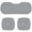 Gray, variant on 3-Piece Full Set Plush Car Seat Covers Winter Warm Front & Rear Bench Covers Universal Fit SUV Sedan 20x51x0.4in