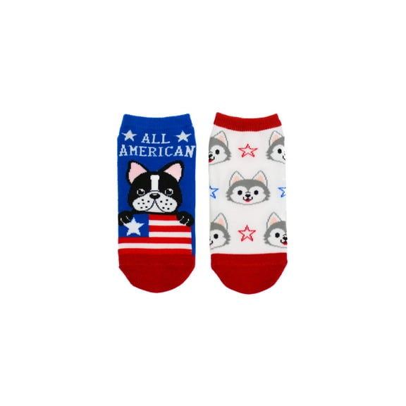 Everything Legwear All American Dog 2 Pair Lowcut Sock