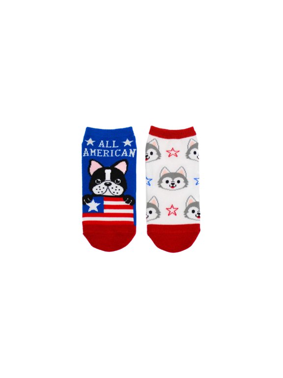 All American Dog 2 Pair Lowcut Sock