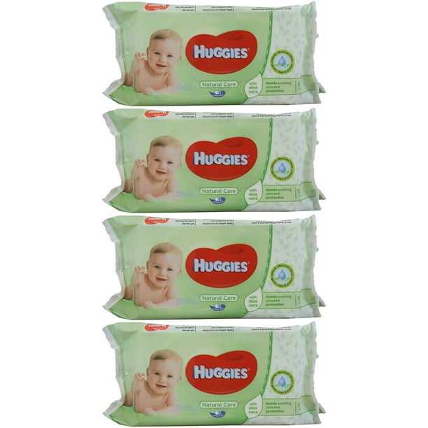 Baby Wipes by Huggies Natural Care with Aloe Vera, 56 Count (Pack of 4