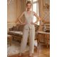 thumbnail image 2 of Conjunto 2 Piezas Elegante, Chaleco Abotonado y Pantalón de Pierna Ancha, Look Moderno para Mujer, 2 of 5