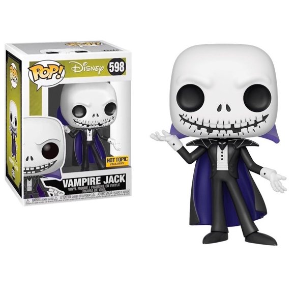 Pop! Disney The Nightmare Before Christmas Vinyl Figure Vampire Jack (Metallic) #598 Hot Topic Exclusive