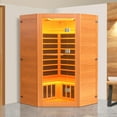 thumbnail image 2 of Segmart 2-3 Person Home Sauna, Far Infrared Sauna, 2180W Low EMF Infrared Hemlock Wood Sauna with Tablet Stand, Cup Holder, Bluetooth Speakers, 7 Color Ambient LED Strips & Beauty Light, 2 of 10