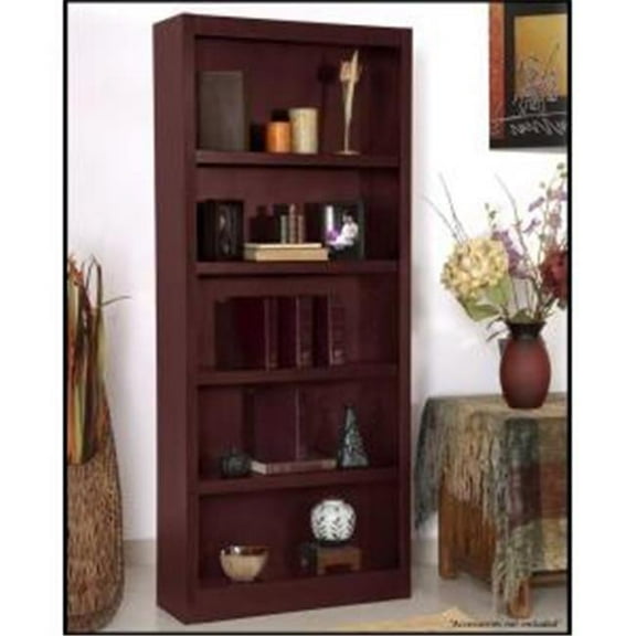 Single Wide Bookcase- Cherry Finish 5 Shelves
