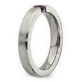 thumbnail image 6 of Edward Mirell Titanium Brushed Rhodolite Garnet 4mm Band, 6 of 7